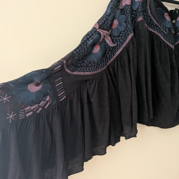 Free People Delhi Moon Boho Embroidered Top - Picture 5 of 9
